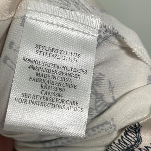 Z SUPPLY JOLIE SAFARI SATIN LOUNGE PAJAMA TOP NEW - Picture 6 of 7